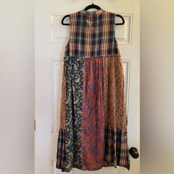 NATURAL LIFE Multicolor Patchwork Midi Dress - Picture 4 of 7